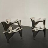 Vintage Fritz Nagel "Vogelflug" Chrome Candlesticks