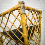 Rattan corner shelf