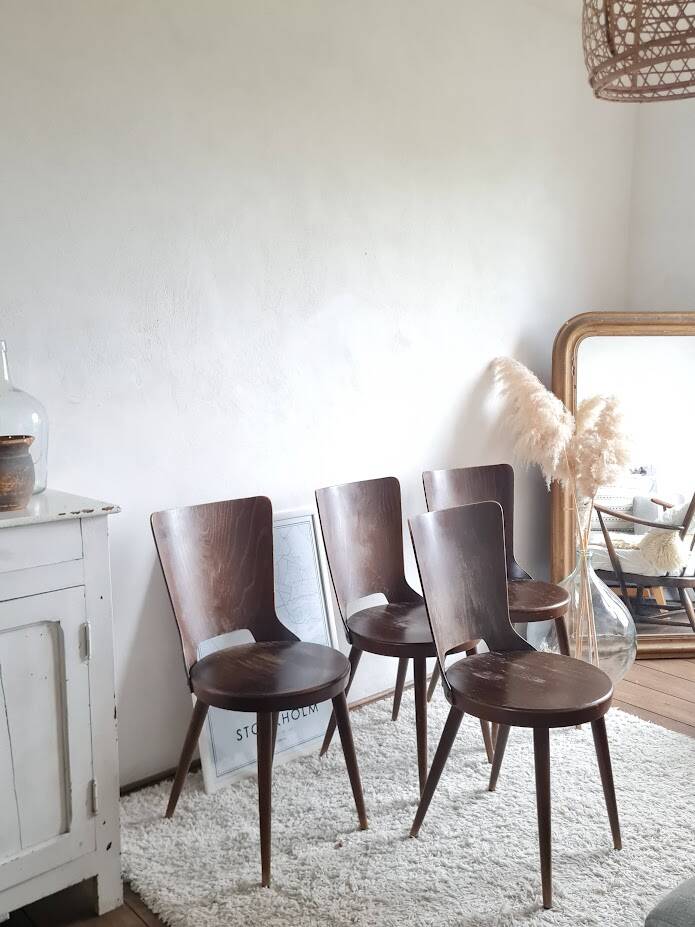 Set of 4 Scandinavian chairs from the 1960s.