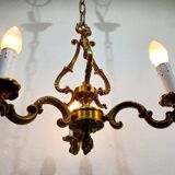 3-light bronze chandelier