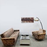 Vintage sofa &amp; lounge chair 'Geometric graphic dessin'