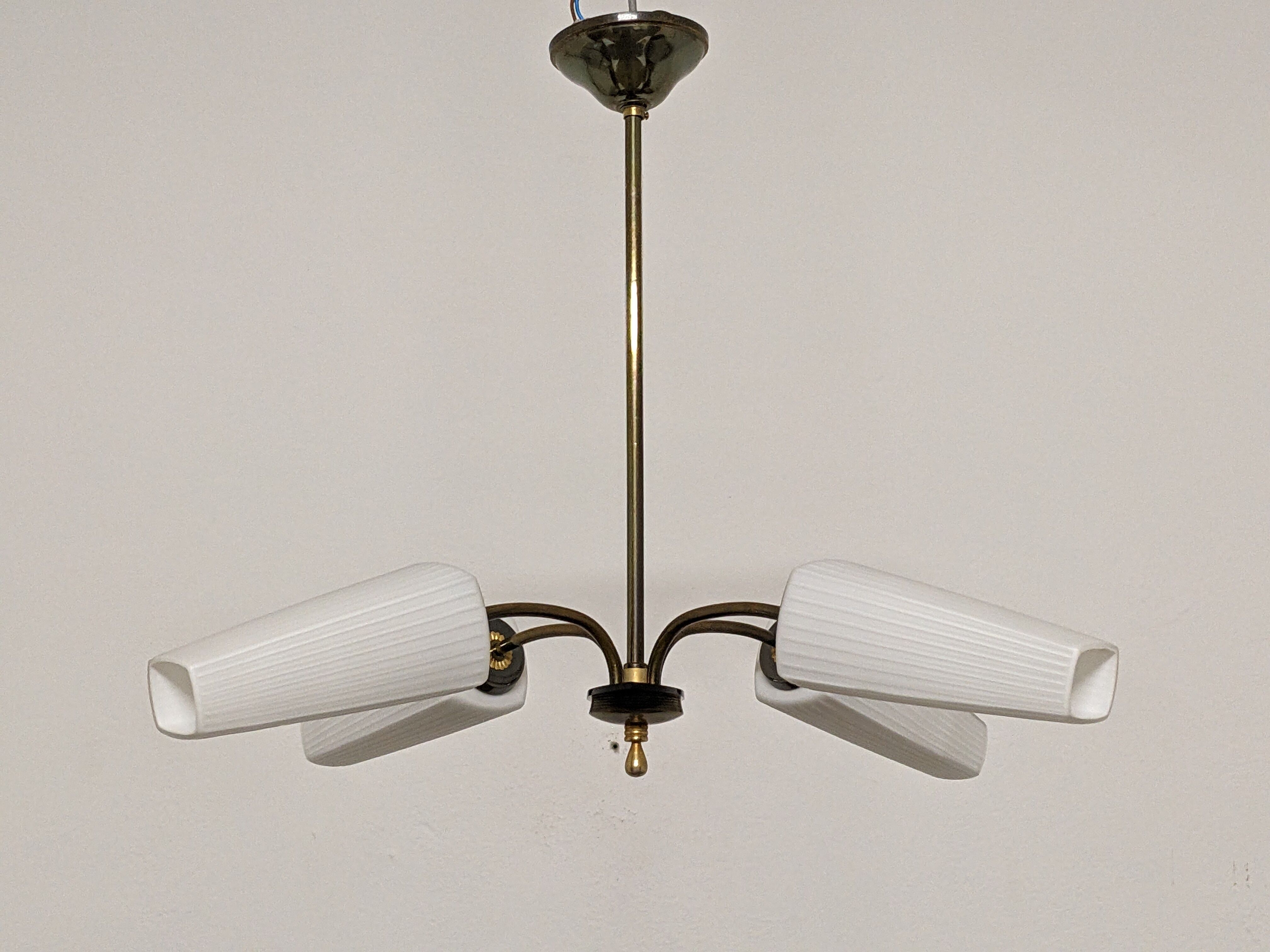 4-light chandelier from the 50s/60s