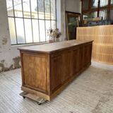 XXL solid oak counter sideboard