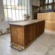 XXL solid oak counter sideboard