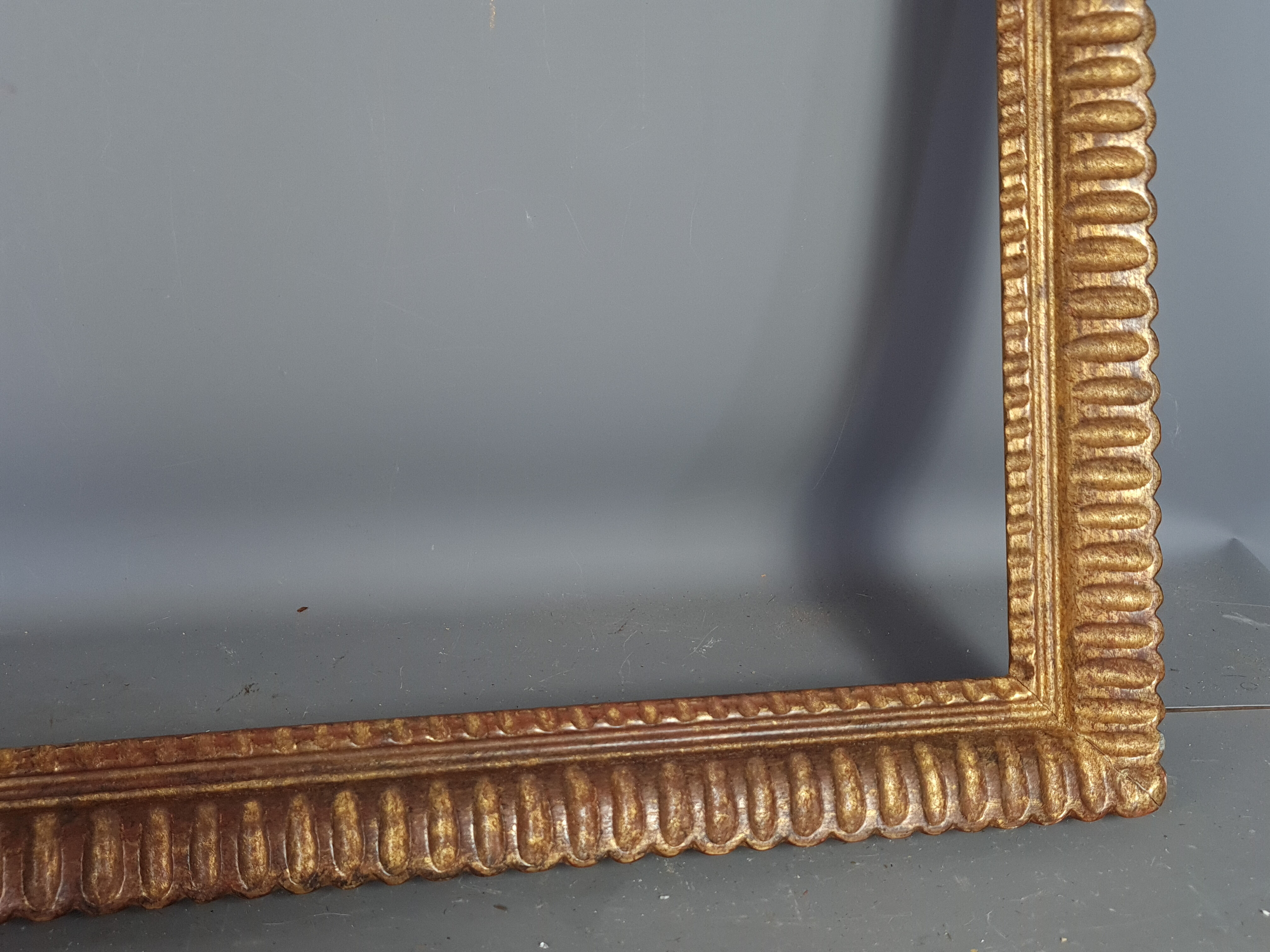 Old frame carved wood gilding original 72x53 foliage 65.5x46.4cm SB