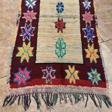 Unique Moroccan Rug - Vintage Art Deco Rug - Boucharouit Rug