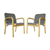 Pair of armchairs modèle "E45" by Alvar Aalto for Artek