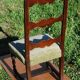 Louis XIII walnut chair feet in balustre brace in H