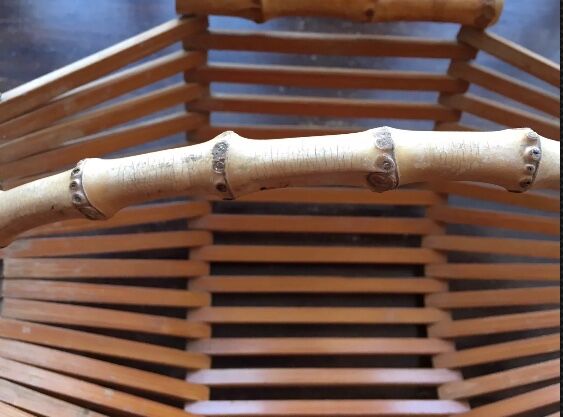 Rattan and bamboo basket