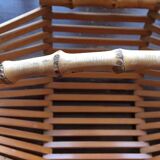 Rattan and bamboo basket