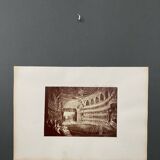 Photo Vienna The Opera Hall 19th century albumen laminated cardboard