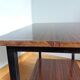 Table de chevet bout de canapé style moderniste formica et métal laqué noir