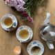 Lot de 6 tasses à thé anglaises  en porcelaine fleuri