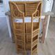Folding rattan shelf