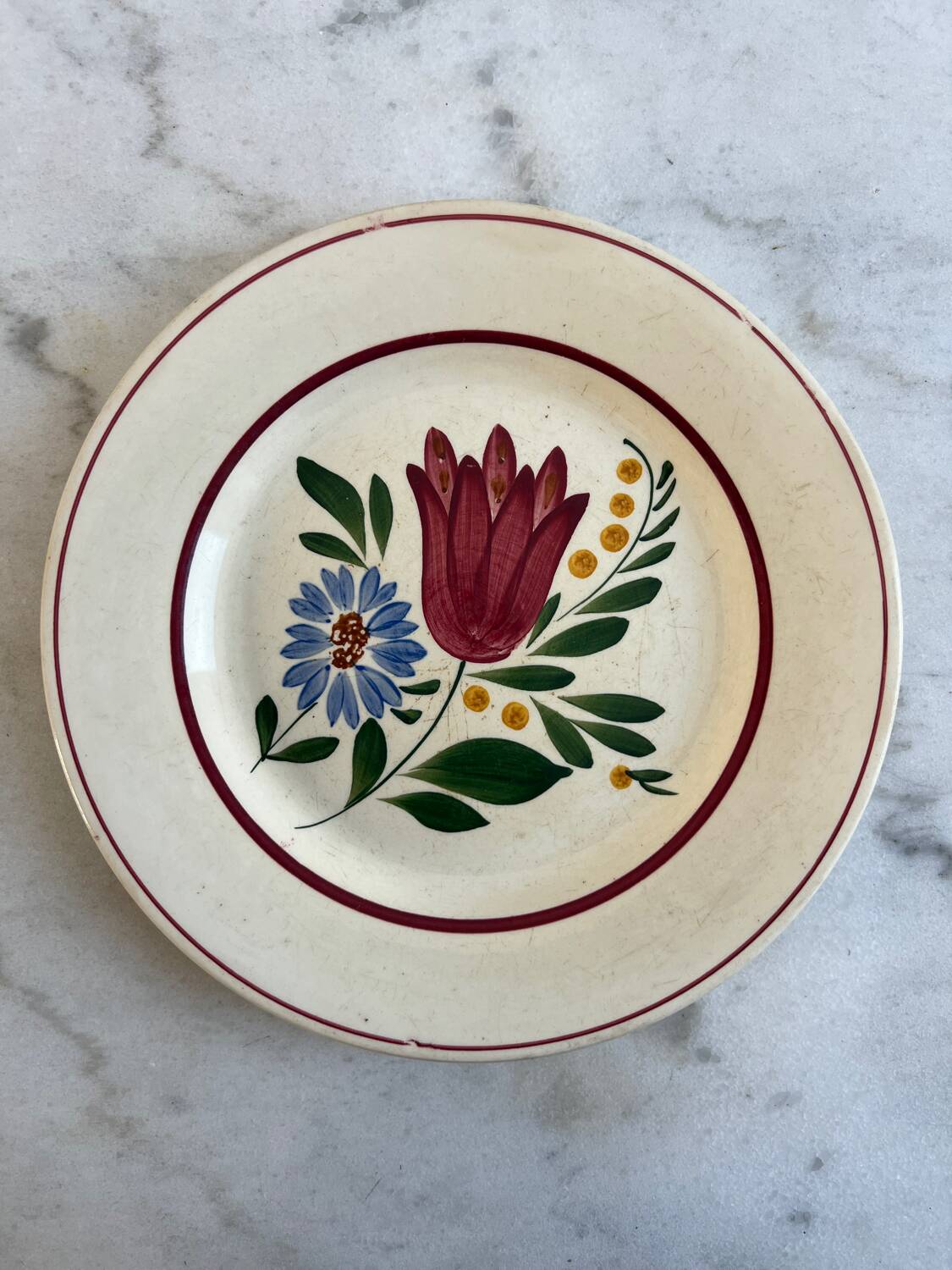 Assiette plate Fanfan de Digoin Sarreguemines