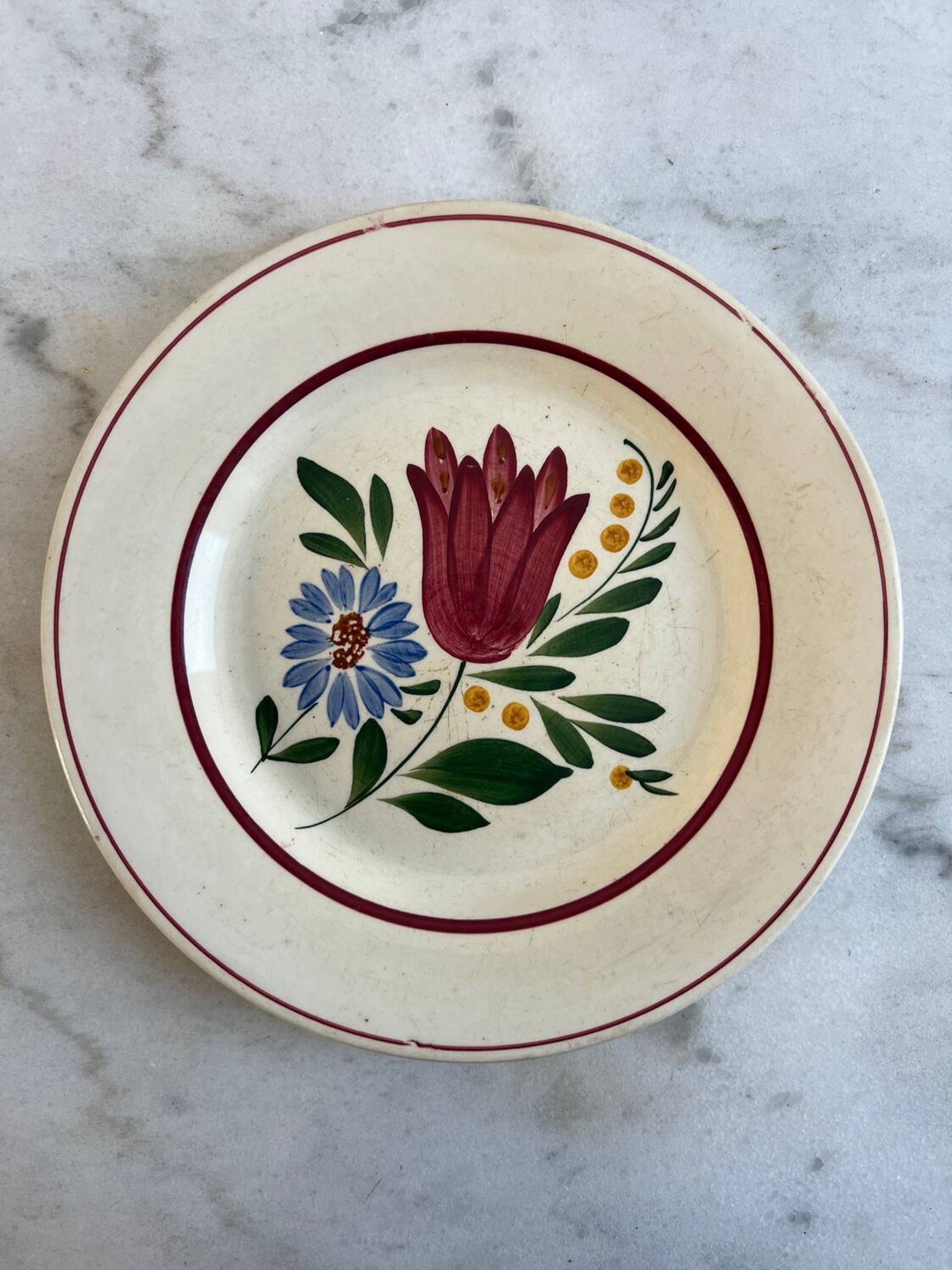 Assiette plate Fanfan de Digoin Sarreguemines