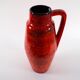 Vase en céramique rouge, design allemand, années 1960, fabriqué en Allemagne de l'Ouest.