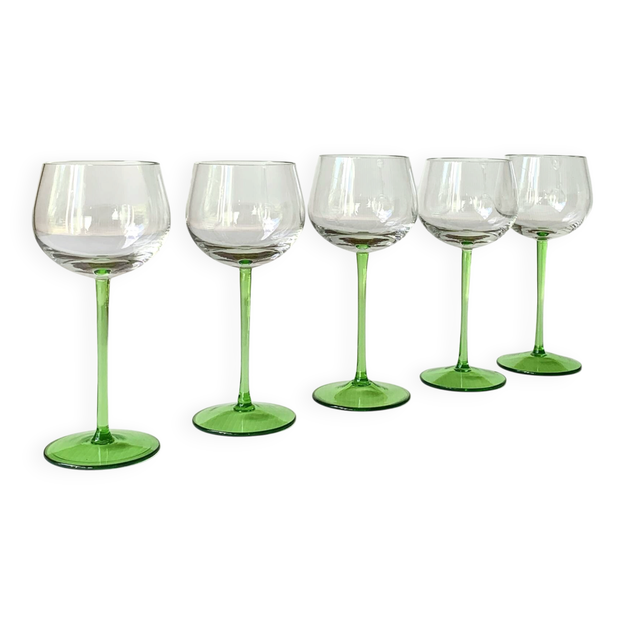 Verres à vin blanc soufflés vintage