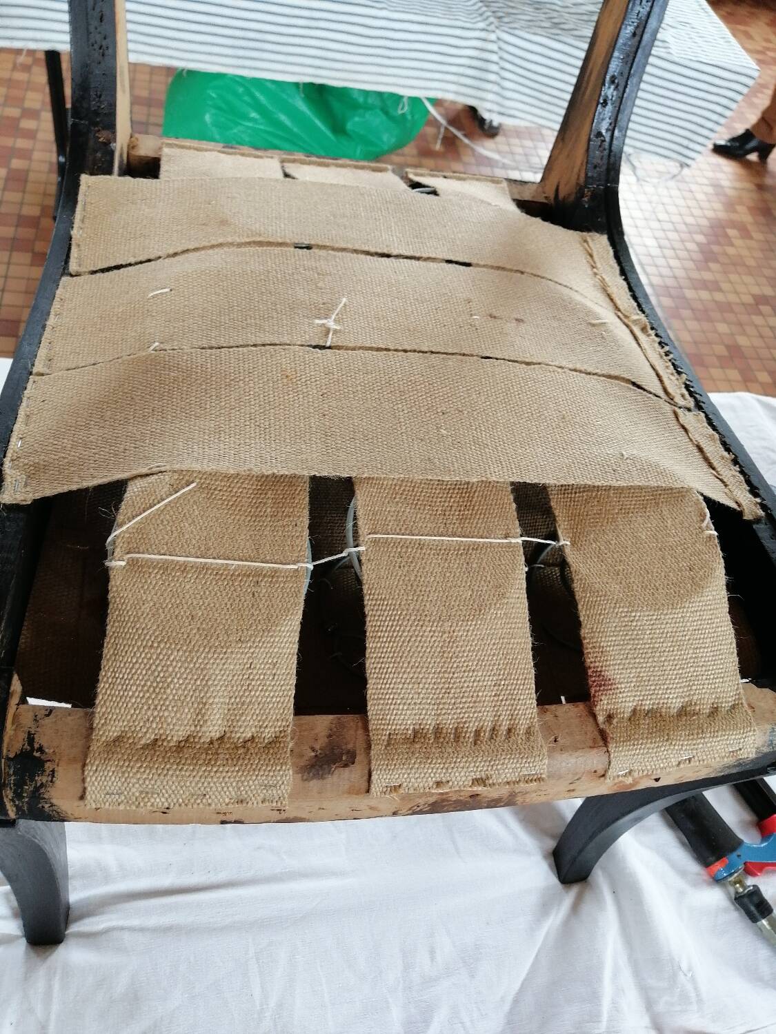 Restored old armchair