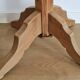 Solid pine wood pedestal table 1940s