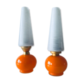Pair of vintage bedside lamps