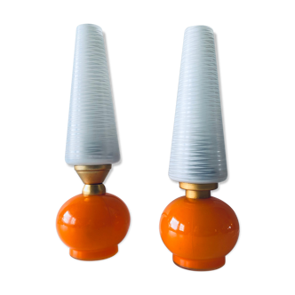 Pair of vintage bedside lamps