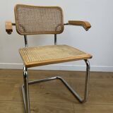 CESCA B64 armchair in canework after Marcel Breuer
