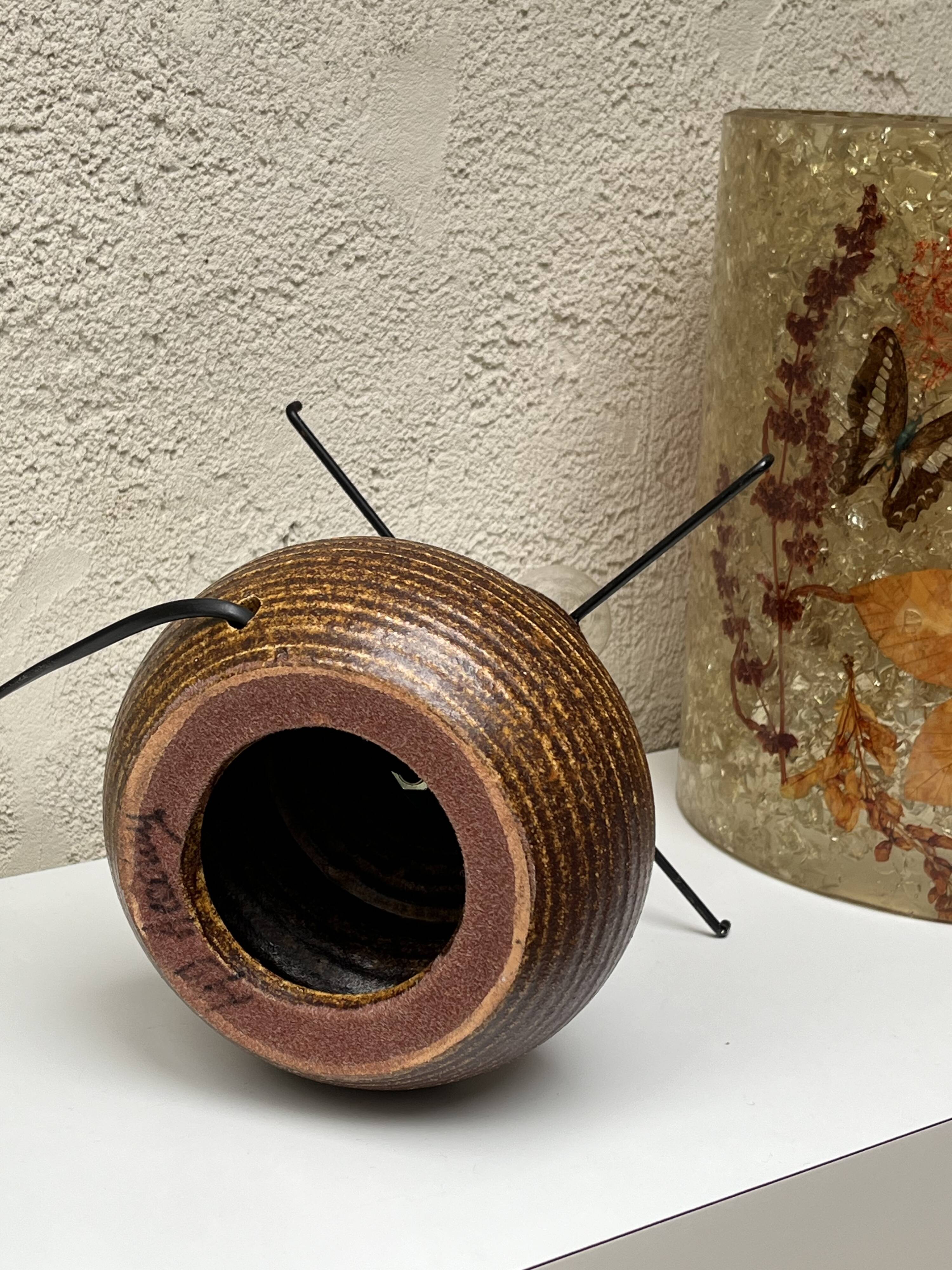 Lampe en ceramique et resine d'accolay