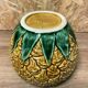 Barbotine ananas vintage ensemble pot et plat, deco exotique
