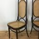 4 bistro chairs number 17 in curved wood and canning
