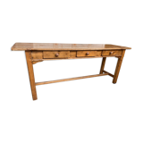 Table en bois avec 3 tiroirs