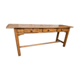 Table en bois avec 3 tiroirs
