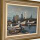 Huile su panneau suédois – « Bateaux » par Eskil Skans