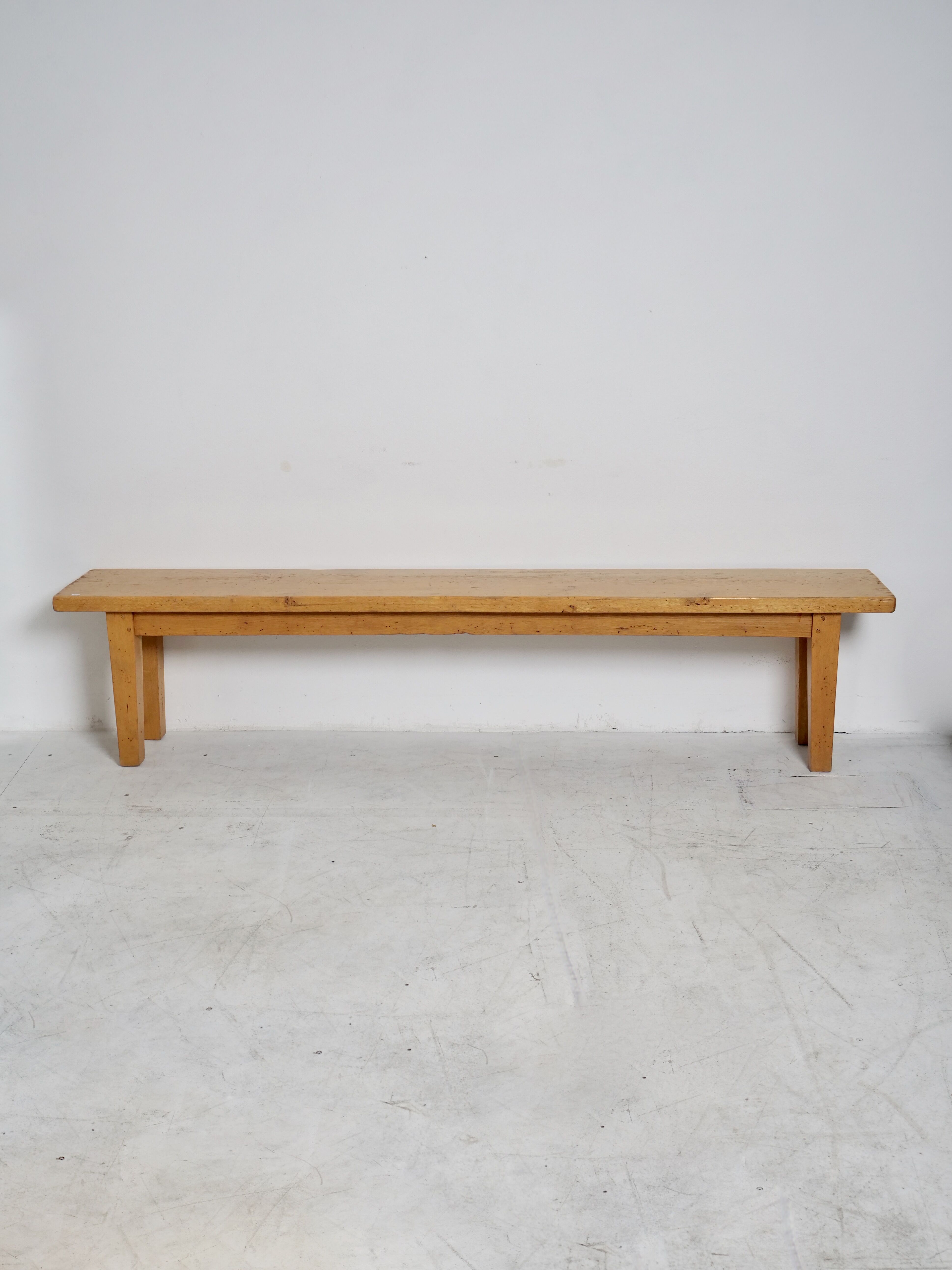 Pair of light oak benches