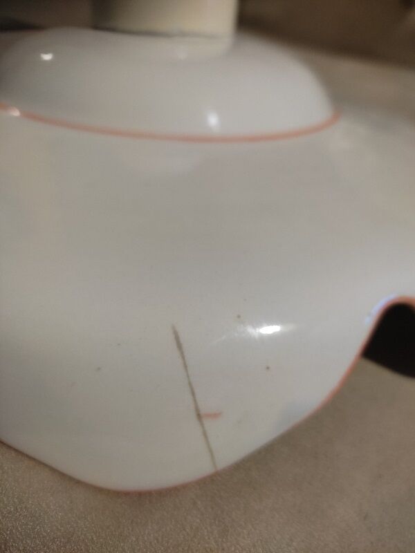 Suspension lampshade corole porcelain fruits