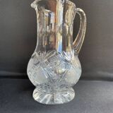 Bohemian - Water broc or orangeade (1) - Crystal blown and cut