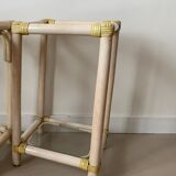 Vintage rattan bedside table