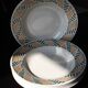 Set of 6 plates from the New Givors Earthenware Factory "Gisèle"
