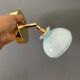 Vintage blue opaline lampshade wall lamp