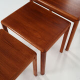 Three teak tables, 70's scandinavian design