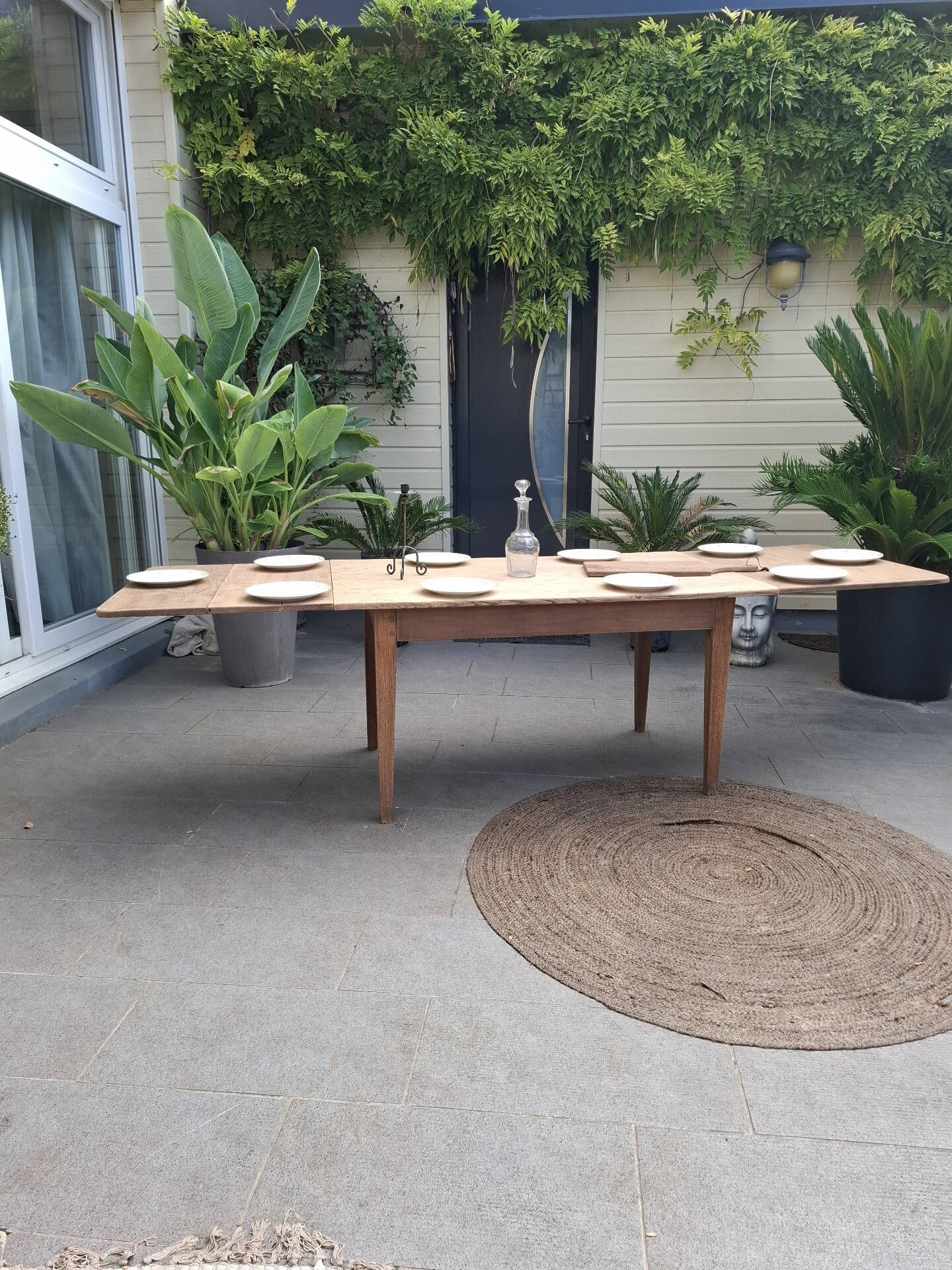 No53 table de ferme avec rallonges