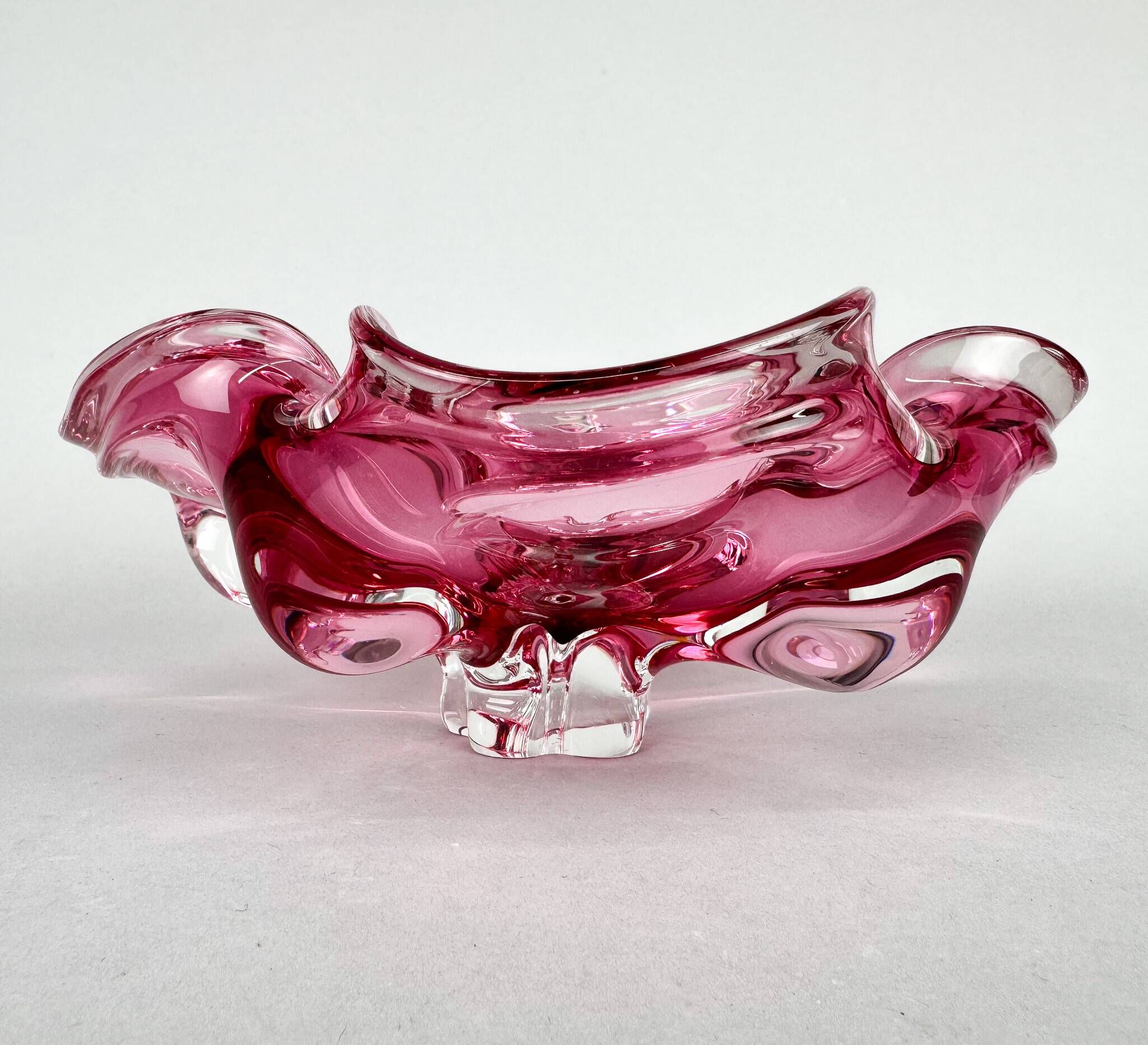 Vintage Art Glass Bowl by Josef Hospodka for Chribska Glassworks, 1960's