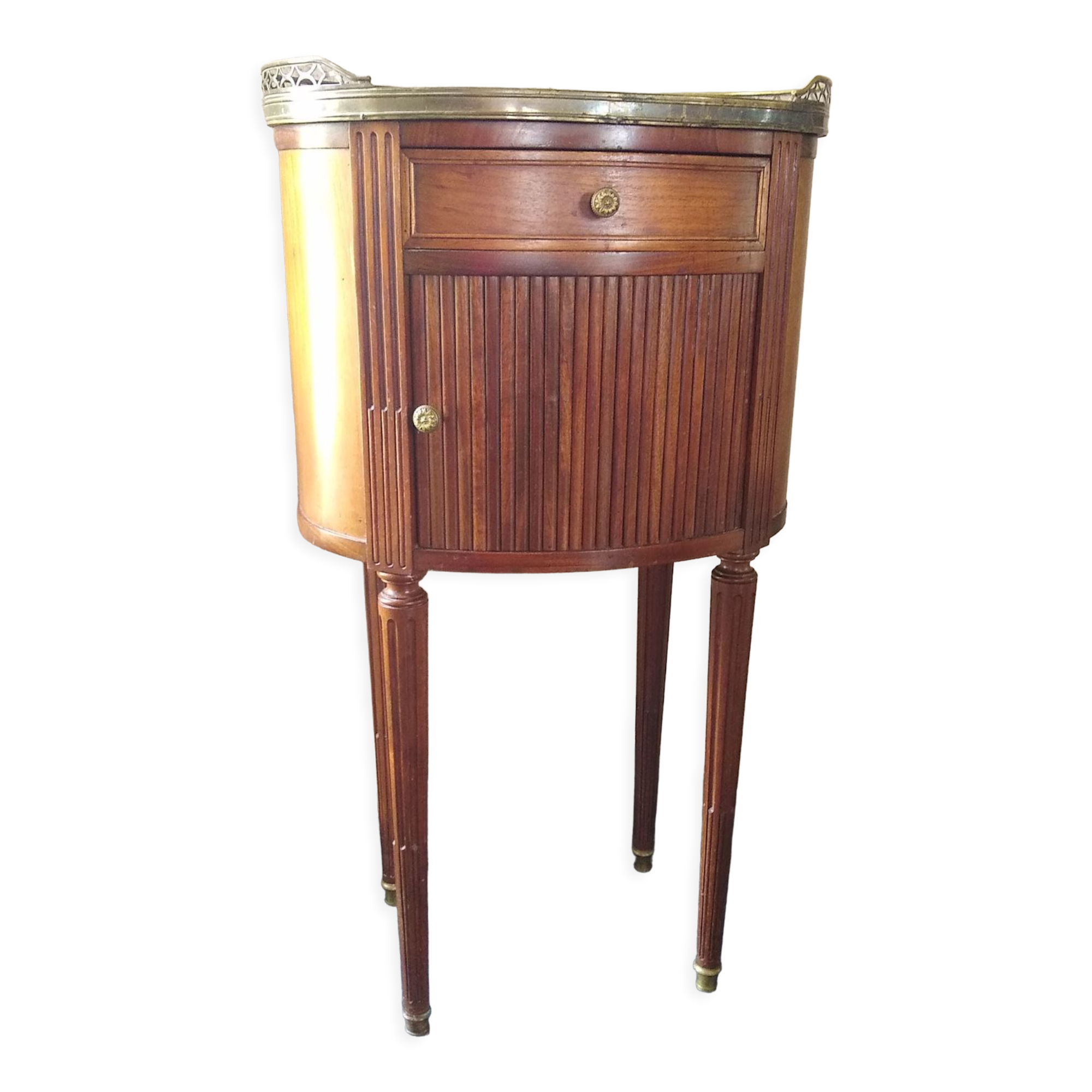 Louis XVI style drum bedside table