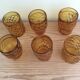 Set de 6 verres ambres