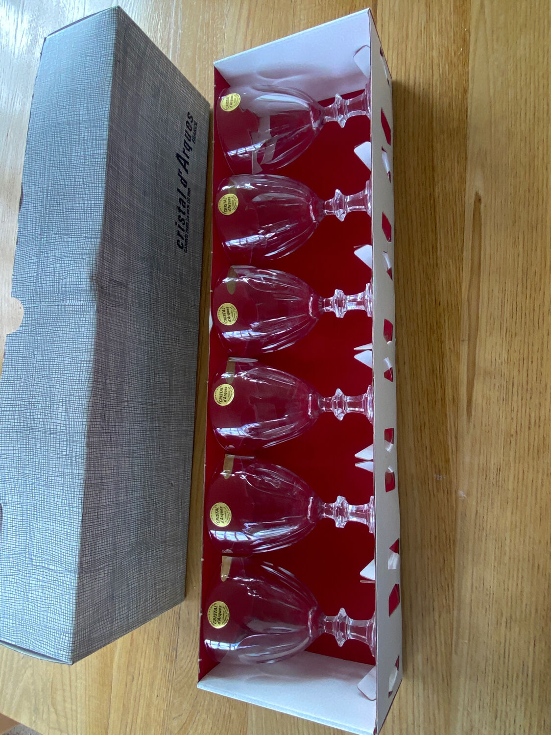 Set of 6 glasses with cristal d'Arques