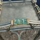 Vintage metal and glass side table