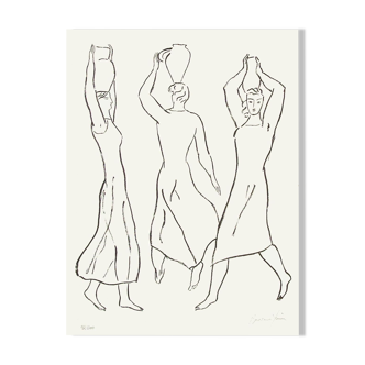 Pierre boncompain the three graces 1990 lithograph