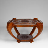 Colonial Art Deco carved coffee table circa 1930