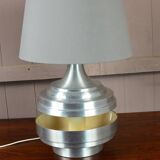 Vintage 1970s Brushed Aluminum Lamp