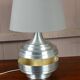 Pied de lampe en aluminium brossé, 1970